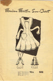 1950s Vintage Marian Martin Sewing Pattern 9216 Misses Scalloped Apron Size MED