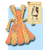 1950s Vintage Marian Martin Sewing Pattern 9216 Misses Scalloped Apron Size MED