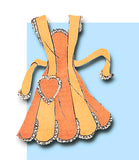 1950s Vintage Marian Martin Sewing Pattern 9216 Misses Scalloped Apron Size MED