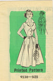 1950s Vintage Marian Martin Sewing Pattern 9238 Plus Size Shirtwaist Sun Dress 42 B