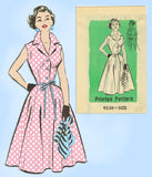 1950s Vintage Marian Martin Sewing Pattern 9238 Plus Size Shirtwaist Sun Dress 42 B