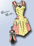 1950s Marian Martin Pattern 9252 Misses Farm Kitchen Apron Sz MED