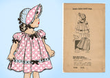 Marian Martin 9258: 1950s Toddler Girls Dress & Cape Sz 2 Vintage Sewing Pattern