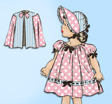 Marian Martin 9258: 1950s Toddler Girls Dress & Cape Sz 2 Vintage Sewing Pattern