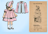 Marian Martin 9258: 1950s Toddler Girls Dress & Cape Sz 2 Vintage Sewing Pattern