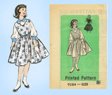 1950s Vintage Marian Martin Sewing Pattern 9284 Uncut Little Girls Jumper Dress Sz 8