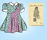 1940s Vintage Marian Martin Sewing Pattern 9296 Uncut Toddler Girls Dress Size 2