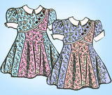1940s Vintage Marian Martin Sewing Pattern 9296 Uncut Toddler Girls Dress Size 2