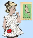 Marian Martin 9297: 1950s Vintage Sewing Pattern Girls Play Apron Blouse & Pants Size 8 vintage4me2