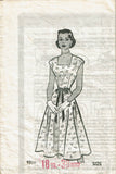 Marian Martin 9311: 1950s Elegant Misses Dress Sz 36 B Vintage Sewing Pattern