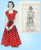 Marian Martin 9311: 1950s Elegant Misses Dress Sz 36 B Vintage Sewing Pattern