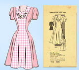 1940s Vintage Marian Martin Sewing Pattern 9312 Uncut Misses Princess Dress 32B