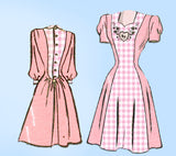1940s Vintage Marian Martin Sewing Pattern 9312 Uncut Misses Princess Dress 32B