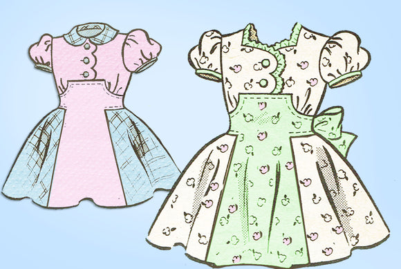 1950s Vintage Marian Martin Sewing Pattern 9315 Cute Toddler Girls Party Dress 4 - Vintage4me2