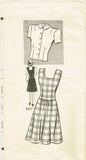1940s Vintage Marian Martin Sewing Pattern 9317 Cute Jumper and Blouse Size 31 B