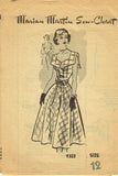 1950s Vintage Marian Martin Sewing Pattern 9322 Uncut Misses Sun Dress 34 B