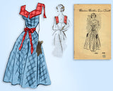 1950s Vintage Marian Martin Sewing Pattern 9322 Uncut Misses Sun Dress 34 B
