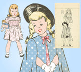 Marian Martin 9345: 1940s Toddler Girls Dress & Cape Sz 2 Vintage Sewing Pattern - Vintage4me2