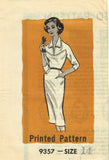1950s Vintage Marian Martin Sewing Pattern 9357 Uncut Misses Slender Dress 34 B - Vintage4me2