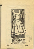 Marian Martin 9379: 1940s Cute Misses Full Bib Apron SM Vintage Sewing Pattern