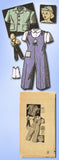1940s Original Vintage Marian Martin Pattern 9391 Girls Overalls Jacket Hat Sz 8