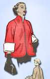1950s Vintage Marian Martin Sewing Pattern 9395 Petite Misses Jacket Size 10 28B