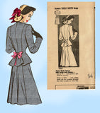 Marian Martin 9465: 1940s Misses WWII Peplum Suit Sz 32 B Vintage Sewing Pattern