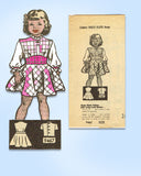 1940s Original Vintage Marian Martin Pattern 9467 Little Girls Jumper Dress Sz10
