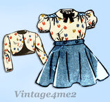 Marian Martin 9475: 1940s WWII Toddler Girls Suit Size 4 Vintage Sewing Pattern