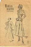 1940s Vintage Marian Martin Sewing Pattern 9491 Uncut Sun Dress & Jacket Sz 32B -Vintage4me2