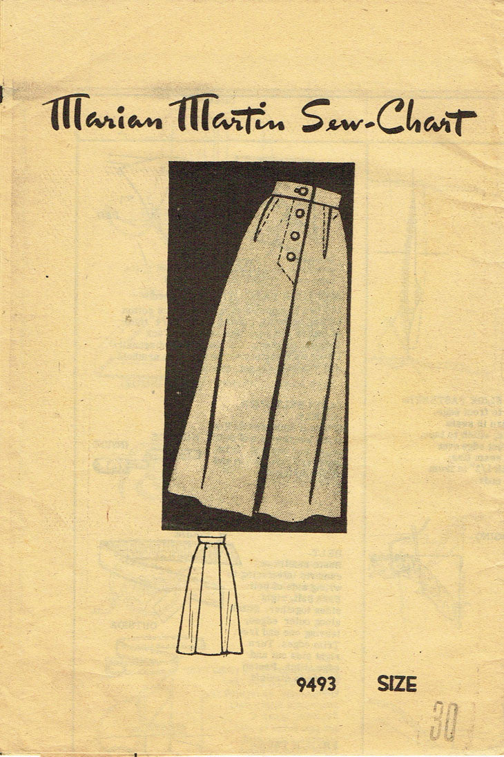 1950s Vintage Marian Martin Sewing Pattern 9493 Uncut Plus Size Ladies ...