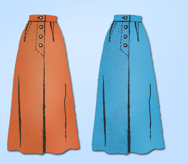 1950s Vintage Marian Martin Sewing Pattern 9493 Uncut Plus Size Ladies Skirt 30W