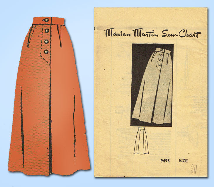 1950s Vintage Marian Martin Sewing Pattern 9493 Uncut Plus Size Ladies ...