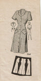 Marian Martin 9549: 1940s Misses WWII Day Dress Size 38 B Vintage Sewing Pattern
