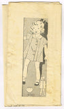 1930s Original Vintage Marian Martin Pattern 9749 Toddler Girls Pleated Dress 2