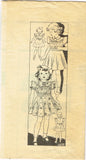 1940s Original Vintage Mail Order Pattern 9969 Toddler Girls Gathered Dress Sz 2