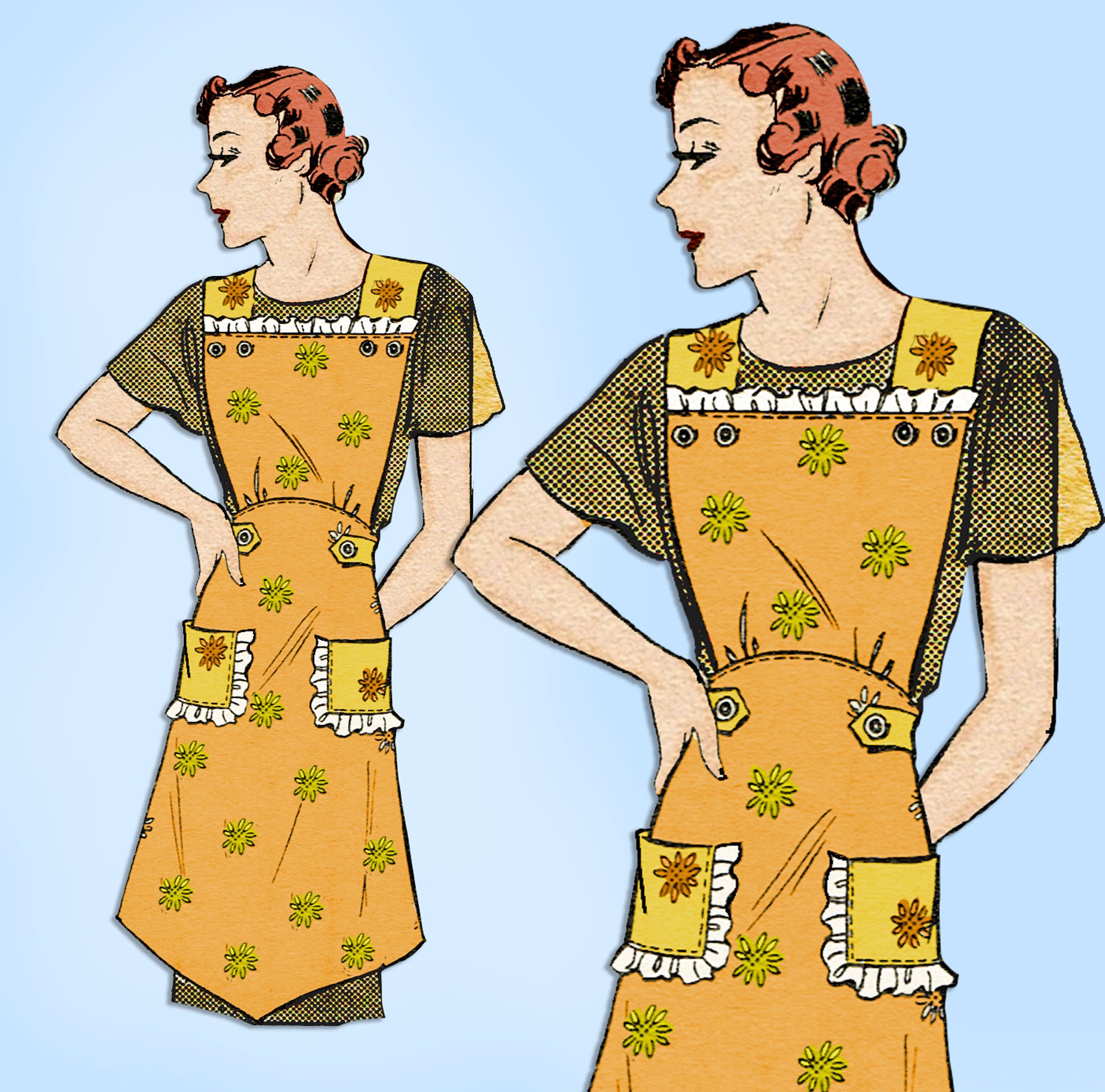 Vintage Style Apron Pattern Instruction Guide – WhatTheCraft