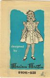 1950s VTG Marian Martin Sewing Pattern 9095 Uncut Toddler Girls Party Dress Sz 4 -Vintage4me