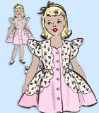 1950s VTG Marian Martin Sewing Pattern 9095 Uncut Toddler Girls Party Dress Sz 4 -Vintage4me2