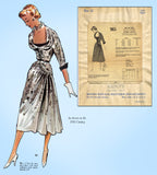 1950s Vintage Modes Royale Sewing Pattern 965 Misses Cocktail Dress Size 30 Bust