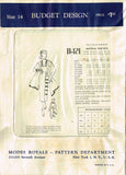 1950s Rare Uncut Modes Royale Sewing Pattern D-121 Misses Sun Dress & Stole 32B