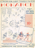 1930s Vintage Monarch Embroidery Transfer M204 Uncut Dutch Couple Guest Towels