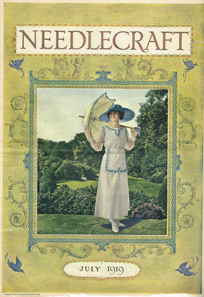 1910s Vintage Needlecraft Magazine July 1919 26 Pages Antique Craft Projects - Vintage4me2
