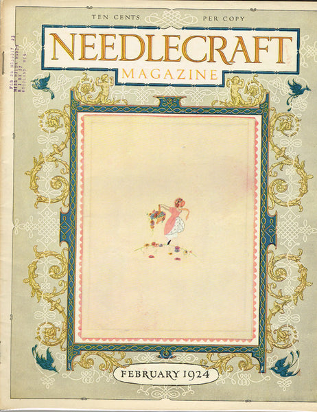 1920s Vintage Needlecraft Magazine February 1924 42 Pages Antique Craft Projects - Vintage4me2