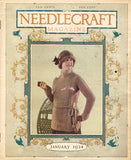 1920s Vintage Needlecraft Magazine January 1924 34 Pages Antique Craft Projects - Vintage4me2
