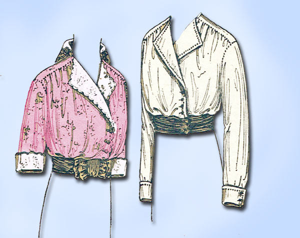 1920s Vintage Ladies Shirt Waist Antique New Idea Sewing Pattern 7716 Sz 16 34B - Vintage4me2