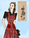 1940s Vintage Mail Order Sewing Pattern No Number Misses Jumper & Blouse Sz 33 B