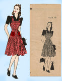1940s Vintage Mail Order Sewing Pattern No Number Misses Jumper & Blouse Sz 33 B