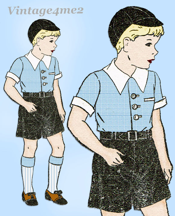 1930s Vintage New York Sewing Pattern 1013 Uncut Toddler Boy's Suit Size 4