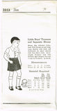 1930s Vintage New York Sewing Pattern 1013 Uncut Little Boy's Suit Size 8